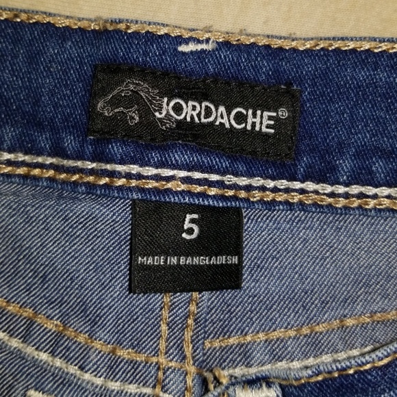 WHITE LACE BLUE JEAN SHORTS SIZE 5 - Picture 4 of 4